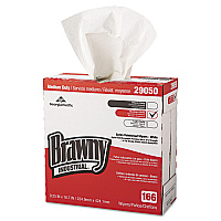 Medium Duty Scrim Reinforced Wipers, 4-Ply, 9.25 x 16.69, Unscented, White, 166/Box, 5 Boxes/Carton (2905003)