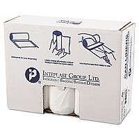 High-Density Commercial Can Liners, 45 gal, 17 mic, 40" x 48", Clear, Interleaved Roll, 25 Bags/Roll, 10 Rolls/Carton (S404817N)