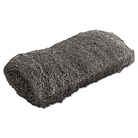 Industrial-Quality Steel Wool Hand Pads, #1 Medium, Steel Gray, 16 Pads/Sleeve, 12 Sleeves/Carton (117004)