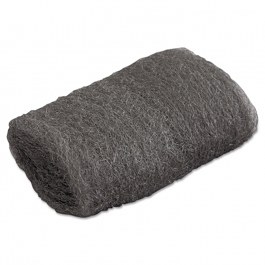 Industrial-Quality Steel Wool Hand Pads, #00 Very Fine, Steel Gray, 16 Pads/Sleeve, 12/Sleeves/Carton (117002)
