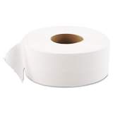 GEN JRT Jumbo Bath Tissue, Septic Safe, 1-Ply, White, 9" dia, 3.5 x 1,200 ft, 12 Rolls/Carton (1511)