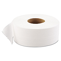 JRT Jumbo-Junior Bath Tissue, Septic Safe, 1-Ply, 3.3" x 1,200 ft, White, 12 Rolls/Carton (1511)