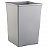 Untouchable Square Waste Receptacle, 35 gal, Plastic, Gray (3958GRA)