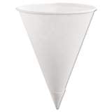 Rubbermaid Paper Cone Cups, 6 oz, White, 200/Pack, 12 Packs/Carton (2B41WHICT)
