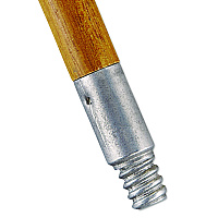Lacquered-Wood Threaded-Tip Broom/Sweep Handle, 0.94" dia x 60", Natural (6364)