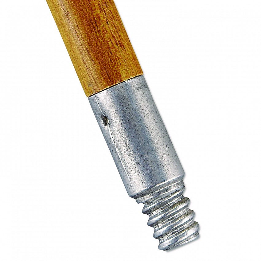 Lacquered-Wood Threaded-Tip Broom/Sweep Handle, 0.94" dia x 60", Natural (6364)