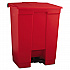 Indoor Utility Step-On Waste Container, 18 gal, Plastic, Red (614500RED)