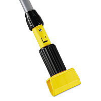 Gripper Vinyl-Covered Aluminum Mop Handle, 1.13" dia x 60", Gray/Yellow (H236)