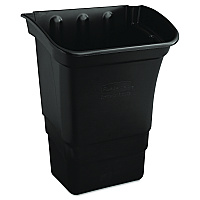 Optional Utility Cart Refuse/Utility Bin, 8 gal, Polyethylene, Black (335388BLA)