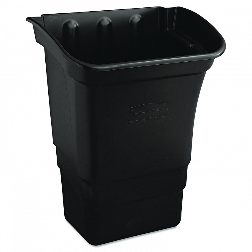 Optional Utility Cart Refuse/Utility Bin, 8 gal, Polyethylene, Black (335388BLA)
