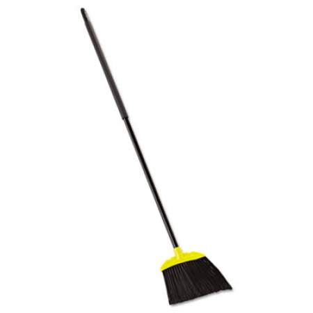 Rubbermaid Commercial Jumbo Smooth Sweep Angled Broom, 46" Handle, Black/Yellow, 6/Carton (638906BLACT)