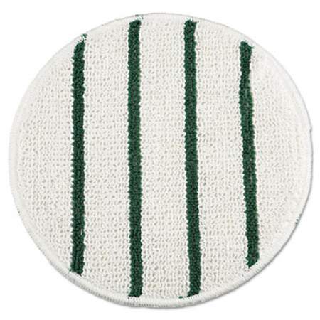 Rubbermaid Commercial Low Profile Scrub-Strip Carpet Bonnet, 21" Diameter, White/Green (P271)