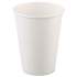 Dart Single-Sided Poly Paper Hot Cups, 12 oz, White, 50/Bag, 20 Bags/Carton (412WN)