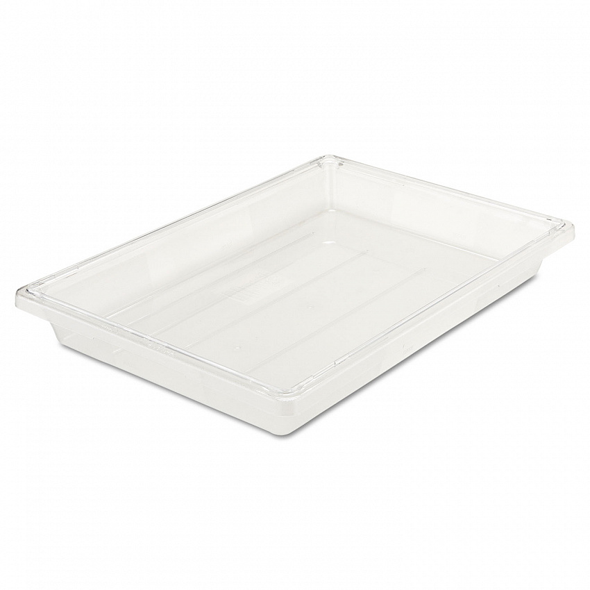 Food/Tote Boxes, 5 gal, 26 x 18 x 3.5, Clear, Plastic (3306CLE)