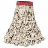 Swinger Loop Wet Mop Head, Large, Cotton/Synthetic, White, 6/Carton (C153WHI)