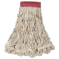 Swinger Loop Wet Mop Head, Large, Cotton/Synthetic, White, 6/Carton (C153WHI)