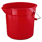 BRUTE Round Utility Pail, 14 qt, Plastic, Red, 12" Diameter (2614RED)