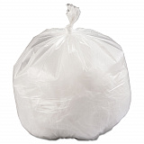 High-Density Commercial Can Liners, 33 gal, 11.94 mic, 33" x 39", Natural, Interleaved Roll, 25 Bags/Roll, 6 Rolls/Carton (LG334013NC)