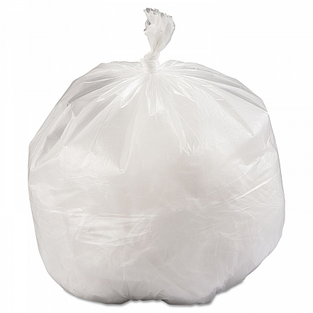 High-Density Commercial Can Liners, 33 gal, 11.94 mic, 33" x 39", Natural, Interleaved Roll, 25 Bags/Roll, 6 Rolls/Carton (LG334013NC)