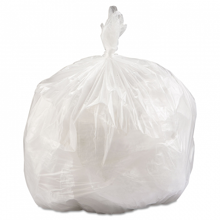 High-Density Commercial Can Liner Value Pack, 33 gal, 14 mic, 33" x 39", Clear, Interleaved Roll, 25 Bags/Roll, 10 Rolls/CT (VALH3340N16)
