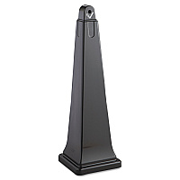 GroundsKeeper Cigarette Waste Collector, Pyramid, 1 gal, 12.25 x 39.75,  Black (257088BLA)
