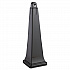 GroundsKeeper Cigarette Waste Collector, Pyramid, 1 gal, 12.25 x 39.75,  Black (257088BLA)