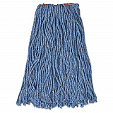 Non-Launderable Cotton/Synthetic Cut-End Blend Mop Head, 16 oz, 1" Band, Blue, 12/Carton (F51612BLUCT)