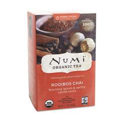 Numi Organic Teas and Teasans, 1.71 oz, Rooibos Chai, 18/Box (10200)