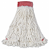 Web Foot Wet Mop Head, Shrinkless, Cotton/Synthetic, Large, White,  6/Carton (A253WHI)