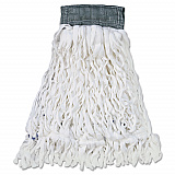 Clean Room Maintenance Mop Head, Rayon, Loop-End, Medium, White, 12/Carton (T300)