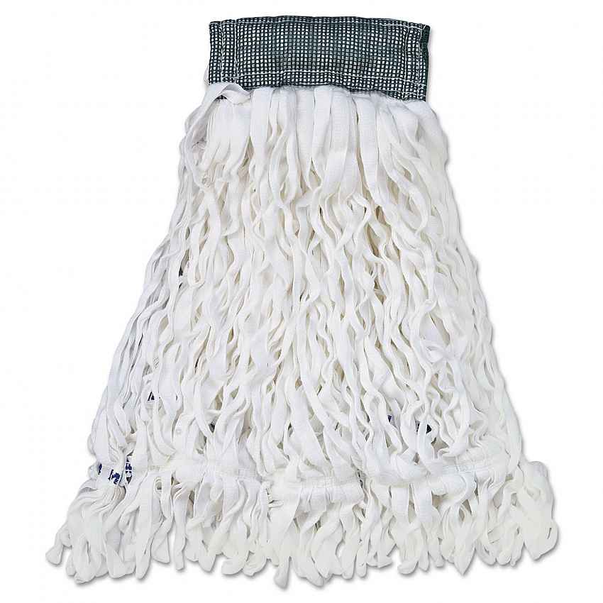Clean Room Maintenance Mop Head, Rayon, Loop-End, Medium, White, 12/Carton (T300)