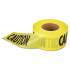 Empire Caution Barricade Tape, "CAUTION" Text, 3" x 1,000 ft, Yellow/Black (711001)