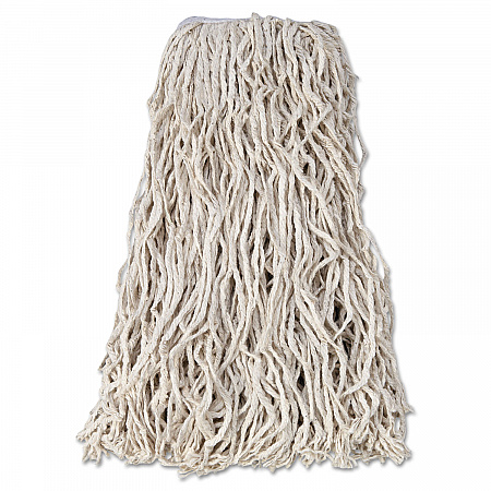 Non-Launderable Economy Cut-End Cotton Wet Mop Head, 24 oz, 1