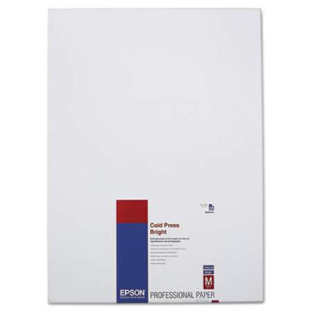 Epson Cold Press Bright Fine Art Paper, 21 mil, 13 x 19, Textured Matte White, 25/Pack (S042310)