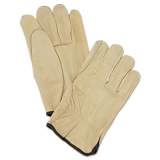 MCR Safety Unlined Pigskin Driver Gloves, Cream, Large, 12 Pairs (3400L)