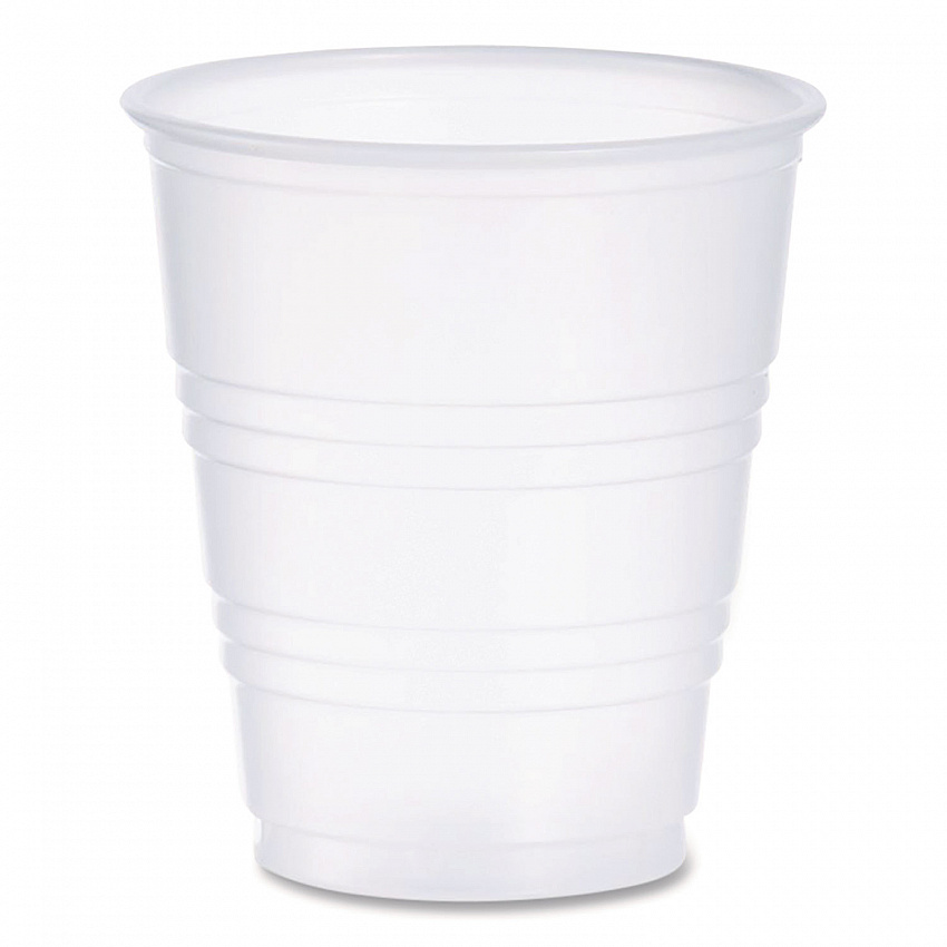 High-Impact Polystyrene Cold Cups, 5 oz, Plastic, Translucent, 100/Sleeve, 25 Sleeves/Carton (Y5CT)