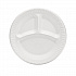 Quiet Classic Laminated Foam Plates, 3-Compartment Plate, 9