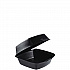 Foam Hinged Lid Containers, Large Sandwich, 6 x 5.9 x 3, Black, 125/Bag, 4 Bags/Carton (60HTB1)