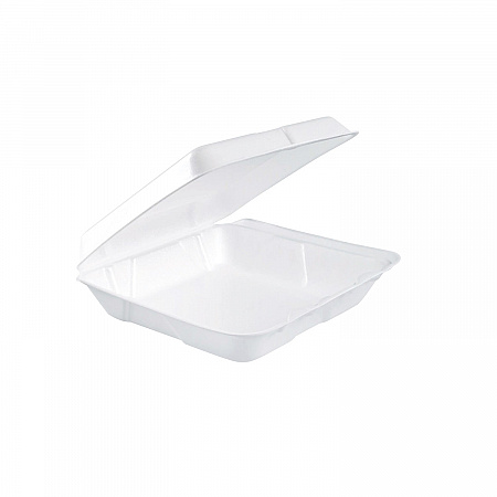 Foam Hinged Lid Containers, 7.5 x 8 x 2.2, White, 200/Carton (80HT1R)