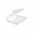Foam Hinged Lid Containers, 7.5 x 8 x 2.2, White, 200/Carton (80HT1R)