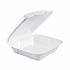Foam Hinged Lid Containers, 9.01 x 9.4 x 3.1, White, 200/Carton (90HT1R)