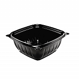 PresentaBowls Pro Black Square Bowls, 12 oz, 5 x 5 x 2, Black, Plastic, 63/Bag, 8 Bags/Carton (B12SB)