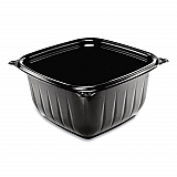 PresentaBowls Pro Black Square Bowls, 16 oz, 5 x 5 x 2.5, Plastic, 63/Bag, 8 Bags/Carton (B16SB)