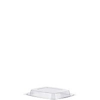 ClearPac Clear Container Lids, Dome, 4.9 x 5.9, Clear, Plastic, 63/Pack, 16 Packs/Carton (C12DDLR)