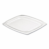 ClearPac Clear Container Lids, Flat, 4.9 x 5.9, Clear, Plastic, 63/Pack, 16 Packs/Carton (C12DLR)