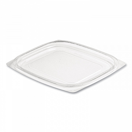 ClearPac Clear Container Lids, Flat, 4.9 x 5.9, Clear, Plastic, 63/Pack, 16 Packs/Carton (C12DLR)
