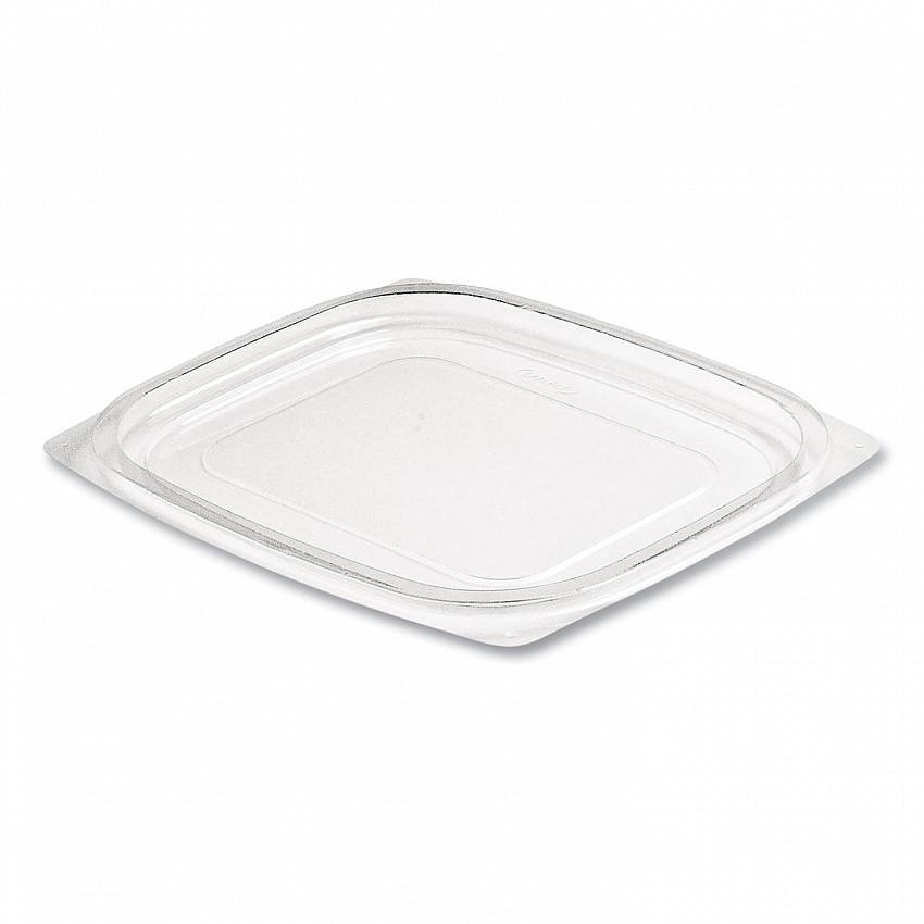 ClearPac Clear Container Lids, Flat, 4.9 x 5.9, Clear, Plastic, 63/Pack, 16 Packs/Carton (C12DLR)