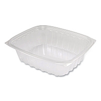 ClearPac Containers, 24 oz, 6.5 x 7.5 x 2, Clear, Plastic, 63/Pack, 8 Pack/Carton (C24DER)