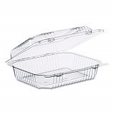 StayLock Clear Hinged Lid Containers, 6 x 7 x 2.1, Clear, Plastic, 125/Packs, 2 Packs/Carton (C26UT1)