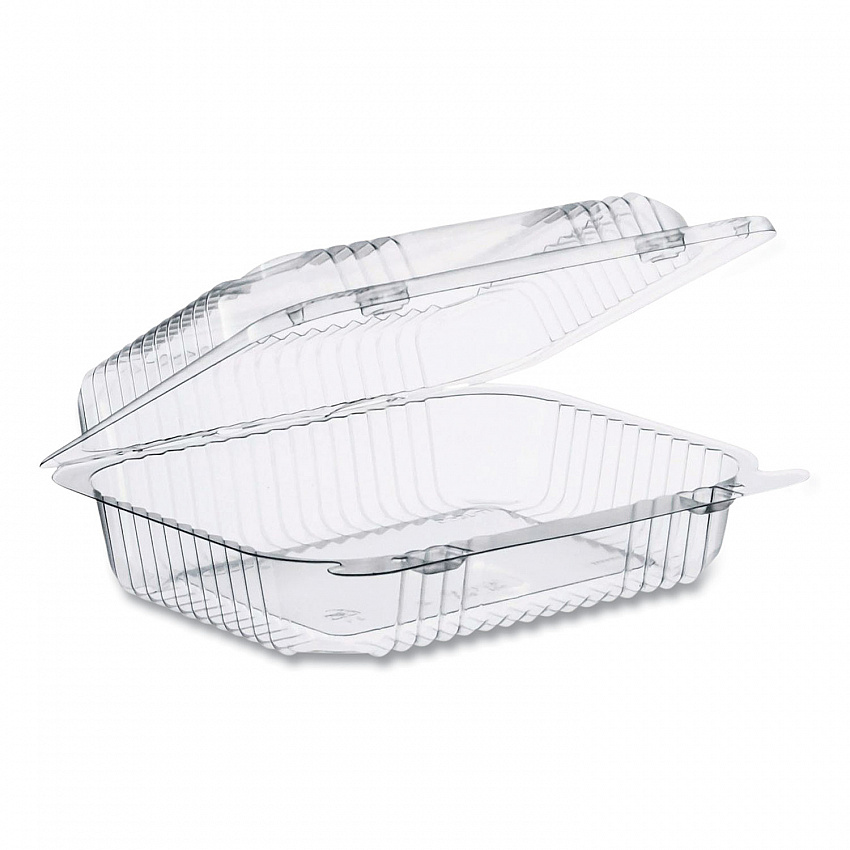 StayLock Clear Hinged Lid Containers, 6 x 7 x 2.1, Clear, Plastic, 125/Packs, 2 Packs/Carton (C26UT1)